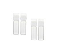 Vaguelly 4Pcs White Hair Dye Bottle Applicator Comb for Salon and Home Use Hair Coloring and Scalp Treatment Dispensing Bottles with Even Dye Distribution and Easy Application