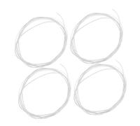 Vaguelly 4pcs White Plastic Classical Guitar Binding Strip Purfling Trim for Acoustic Guitar Body Inlay Edge Decoration DIY Easy Install