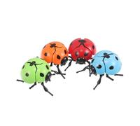 Vaguelly 4pcs Wind Up Mechanical Ladybug Realistic Crawling Insect for Engaging Shape Bugs for Animal Party Favors Bright and Attractive Design