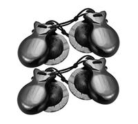 Vaguelly 4pcs Wooden Castanets Set Traditional Spanish Percussion Instruments for Dance Music Exceptional Sound Quality for Educational Use and Performances