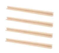 Vaguelly 4pcs Wooden Domino Stands Single Row Display Base for Mexican Train Mahjong Games Board Game Accessories for Craft Displays Educational Use