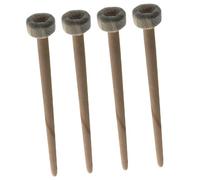 Vaguelly 4pcs Wooden Gong Drumsticks Cotton Heads Percussion Mallets for Beginner and Adult Practice for Drum and Percussion Instrument
