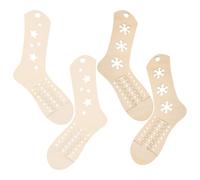 Vaguelly 4pcs Wooden Sock Blocking Board Adjustable Sock Form Blocker for Knitting and Shaping Lightweight Modular Design Knitting Accessory Suitable for Handcraft Studio and Travelfriendly