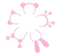 Vaguelly 4set Dollhouse Accessories Headband Mini Dolls Hair Band for Dolls Dress-up Animal Ears Headband Girls Party Favors