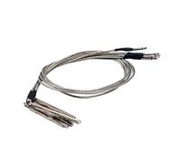 Vaguelly 5-piece Set Piezo Pickup Rods for Cigar Box and 3-string Guitars Passive Acoustic Pickup Sticks Cable