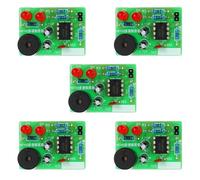 Vaguelly 5 Sets Beginner Welding Kit Micro Soldering Practice Training Board Electronic Component DIY Flashing Light Oscillator Soldering Tools Project