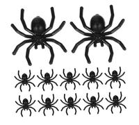 Vaguelly 500Pcs Realistic Mini Plastic Spiders for Halloween Party Decorations Creepy Prank Props for Haunted Houses Home Decor Lightweight Tiny Spider