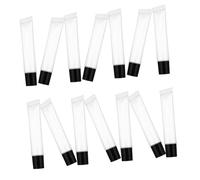 Vaguelly 50pcs 15ml Lip Gloss Squeeze Tubes Lip Balm Containers Black Cap Diy Cosmetic Packaging for Women and Makeup Artists