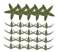 Vaguelly 50pcs Artificial Flowers Calyxes Plastic Sepals for DIY Flower Making, Decorative and Never Get Withered Green Plastic Accessories for Graduation W rafts