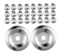 Vaguelly 50pcs Copper Cymbal Bells Replacement Rings for Drum Clear Bright Sound Percussion Accessories Easy Installation Tambourines Jingle Bell Ching Rings for Handbell Church Music