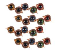 Vaguelly 50pcs Crochet Safety Eyes with Washers for Doll Making Brown Double Eyelid Plastic Craft Eyeballs Soft Material for Stuffed Animals Puppets and DIY Crochet