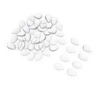 Vaguelly 50PCS Transparent Glass Nail Display Beads for Precise Nail Polish Color Samples Waterdrop-shaped DIY Art and Salon Use Material for Accurate Color Representation