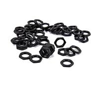 Vaguelly 50pcs Zinc Alloy Fine Tooth Nut Thin Nut for Guitar Bass Socket Jack Guitar Accessory