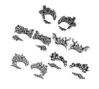 Vaguelly 5pairs Eyeliner Stickers Masquerade Makeup Temporary Eye Hollow Design for Party Night Random Style