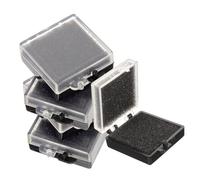 Vaguelly 5pcs Anti-static Chip Storage Boxes with Lids and Black Base, Electronic Component Organizer Cases 35x35x15mm for Pcb and Small Parts Storage in Electronics Assembly