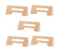 Vaguelly 5pcs Bamboo Sanxian Bridge Hollow Aged Design for Traditional Chinese Music Replacement Part for Musicians Enhancing Resonance