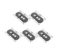 Vaguelly 5pcs Blank Audio Cassette Tapes for Recording Clear Sound with Transparent Plastic Cases Portable Retro Style for DIY Greetings Lectures Music and Creative Projects