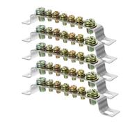 Vaguelly 5pcs Brass Grounding Terminal Strip for Electrical Wiring High Capacity Heat Resistant Earth Terminal Block Easy Installation for Distribution Boxes