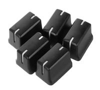 Vaguelly 5pcs Fader Knob Potentiometer Cap, Plastic Straight Slider Cap for Audio Mixers and Sound Console, Black, 1x4mm, Compact Replacement Part