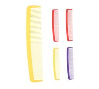 Vaguelly 5pcs Funny Giant Wide Tooth Comb Oversized Plastic Hair Comb for Halloween Carnival and Stage Performance Props Durable Unique Party Accessory Red Yellow and Purple
