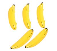 Vaguelly 5pcs Inflatable Banana Playthings PVC Water Fruit Bright Color Lightweight for Summer Pool Party Birthday Cosplay Halloween Performance Props