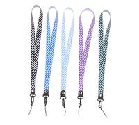 Vaguelly 5pcs Key Lanyards with Cover for Employee Id Cards Anti-lost Neck Straps for Keys and Badges Hanging Ropes for Travel Camping Hiking and Work Use Random Color