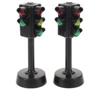 Vaguelly 5pcs Kids Traffic Light Toy - Traffic Signal Model Playset with Sound and Light for Home Kindergarten Early Education and Outdoor Learning
