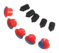 Vaguelly 5pcs Kitchen Sink Faucet Hole Covers with Red Blue Indicators Hexagon Screws and Wrench Set Tap Hole Plugs and Faucet Installation Accessories