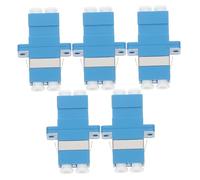 Vaguelly 5pcs Lc to Lc Fiber Coupler Adapter Split Design Flange Coupler Easy Installation Plastic Material for Reliable Fiber Connection Data Centers and Communication Networks