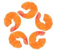 Vaguelly 5pcs Lifelike Simulation Shrimp Figurine for Educational Nature Animal Prop for Storytelling Imaginative Play and Learning Activities