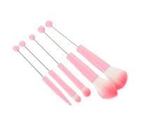 Vaguelly 5pcs Makeup Brush for Women Metal Handle Makeup Brushes Kit Foundation for Face Beauty Tools