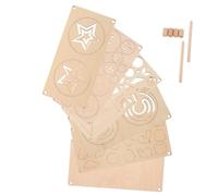 Vaguelly 5pcs Montessori Wooden Drawing Templates Multifunctional Wooden Maze Puzzle and Hand-eye Coordination Board Safe Rounded Edges Sensory Learning for Early Childhood Development