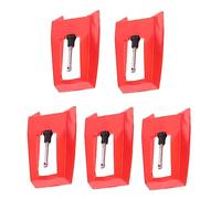 Vaguelly 5pcs Record Player Needle Replacement High Precision Stylus for Turntables and Phonographs Easy Install Sound Quality Design for Vinyl Records