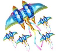 Vaguelly 5pcs Rocket Wing Foil Balloons Outer Space Party Decorations, Large Role Play Costume Wings Balloons for ’ Birthday Photo Props