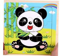 Vaguelly 5pcs Wooden Puzzle for Early Education Interactive Animal Jigsaws Elephant Tiger Panda Monkey Butterfly DIY Handmade Crafts