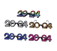 Vaguelly 5pcs Year Party Eyeglasses Colorful Novelty Glasses Fun Photo Props for Festive Decorations for Graduation Year End Celebrations Unique Design Rainbow Colors