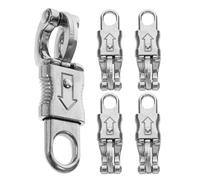 Vaguelly 5pcs Zinc Alloy Horse Lead Rope Quick Release Snap Hooks with Safety Release Feature, Heavy Duty Panic Snaps for Daily Barn Use and Horse Trailer Applications