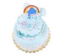 Vaguelly 6-inch Double-layer Realistic Simulation Cake Toy for Boys and Girls, Cream Texture Artificial Dessert Model, Unicorn Design Photo Prop for Birthday Party Pretend Play