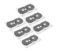 Vaguelly 6 pcs Blank Audio Tapes Recordable Cassette Tapes with Transparent Box for Lectures Interviews and Personal Memos Durable and Easy to Organize