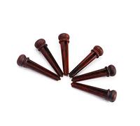 Vaguelly 6 Pcs Natural Rosewood Bridge Pins String Pegs for Folk Acoustic Guitar Classic Delicate Appearance Improve Sound Clarity No Tool Required Replace Old Worn Broken Guitar Bridge