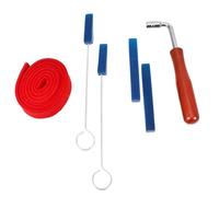 Vaguelly 6 Pcs Professional Piano Tuning Mute Kit with Rubber Stoppers and Wooden Handle, Sturdy Metal and Plastic Tuning Hammer Tools for Beginning Tuners to Adjust Sound Quality