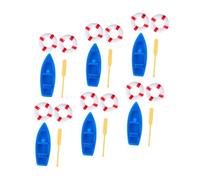 Vaguelly 6 Sets Miniature Coastal Scene Props with Realistic Beach Details DIY Nautical Decor Kit for Dollhouses Miniature Home Accessories and Beach Ornaments for Micro Landscapes and