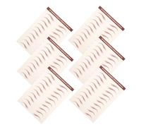 Vaguelly 6 Sheets Simulation Eyebrow Stickers with Hair-like Texture Temporary Peel-off Brow Decal Transfers for Instant Shaping Natural-looking Fake Brows for Makeup and Daily Use