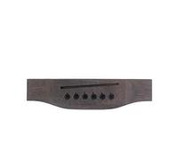 Vaguelly 6-string Rosewood Guitar Bridge with Bone Slotted Saddle Pre-drilled for Acoustic Guitar Replacement, Precisely Shaped with Vintage Look, for DIY and Performance