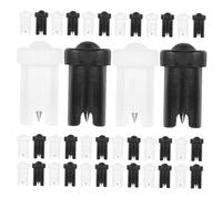 Vaguelly 60pcs Eyelash Glue Bottle Nozzle Needles Anti-blocking Stainless Steel Lash Extension Supplies for Salon and Home Use Convenient Fine Workmanship White and Black Pins