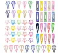 Vaguelly 60pcs Little Girl Hair Clips Cute Snap Hairpins Hair Accessories for Birthdays Cosplay Everyday Styles Durable Non Fading Designs
