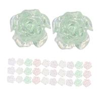 Vaguelly 60pcs Resin Flower Nail Charms Lightweight Iridescent Camellia Rose Nail Art Decorations for DIY Manicure Birthday Weddings Festivals
