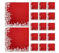 Vaguelly 60PCS Snowflake Disposable Napkins: Red and White Winter Snowflakes Napkins Disposable Luncheon Dinner Hand Towel for Christmas New Year Party Decorations