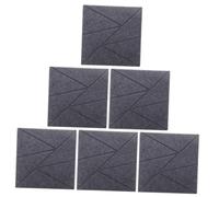 Vaguelly 6pcs Acoustic Treatment Panels Wall Sound Absorbers Noise Reduction for Gaming Rooms Studios Self-adhesive Board