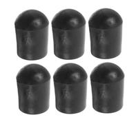 Vaguelly 6pcs Cello Tailpiece Rubber Tip Stoppers for Floor Protection Double Bass Endpin Stabilizers Non-slip Pads for Practice Concert
